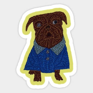 Scrappy Pug Sticker